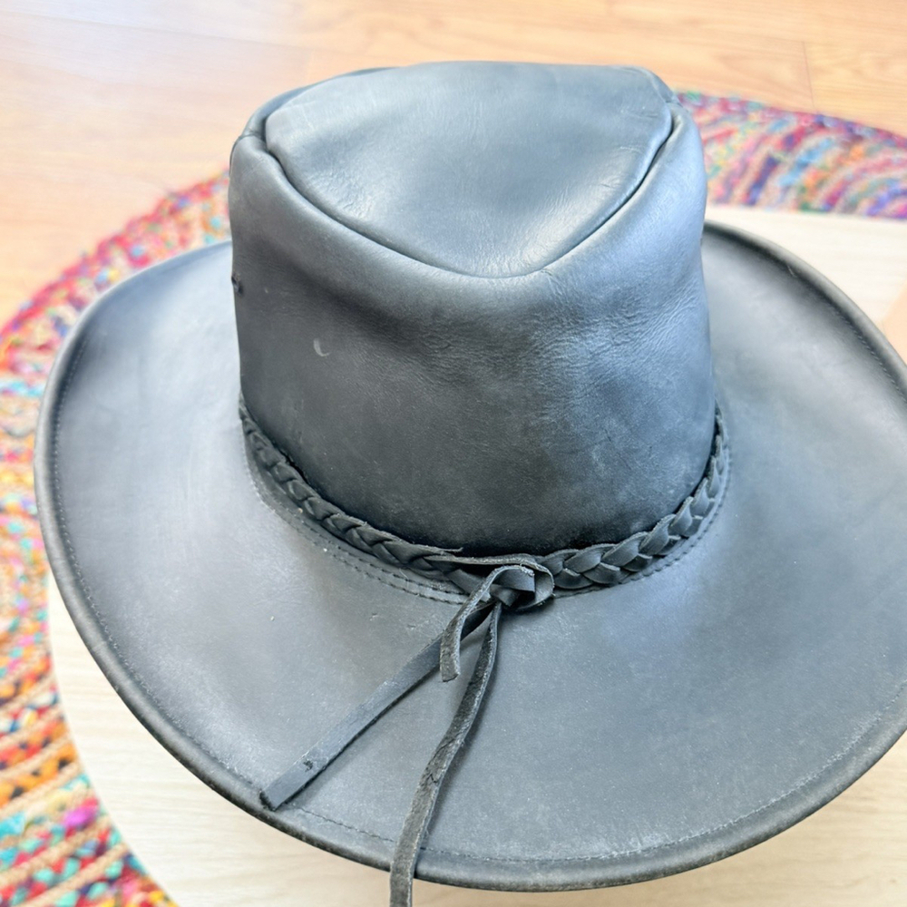 Jacaru Australia Leather Outback Hat XL Western Cowboy Hat